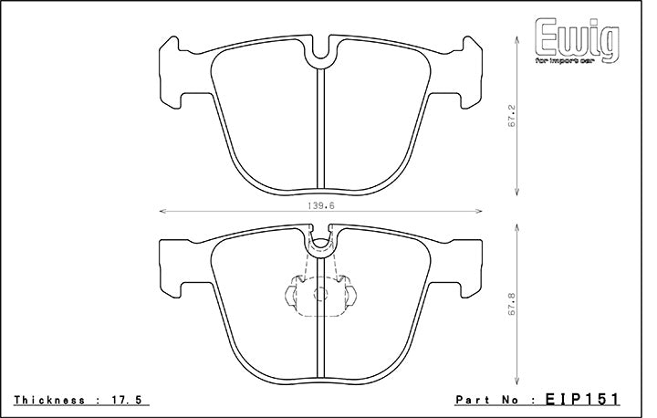 EIP151 ENDLESS MX72 BRAKE PADS (REAR)