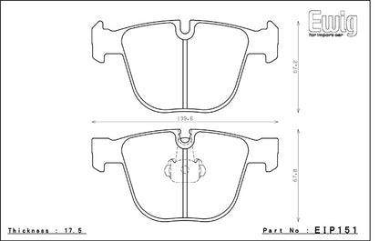 EIP151 ENDLESS MX72 BRAKE PADS (REAR)