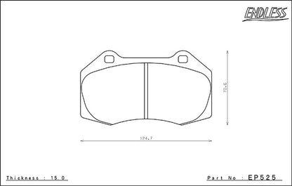 EP525 ENDLESS CCRG BRAKE PADS (FRONT) (FOR MX-5 MIATA (W/ BREMBO CALIPERS))