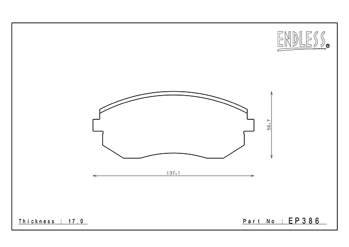 EP386/EP472 ENDLESS MX72 PLUS BRAKE PADS SET (FRONT+REAR) (FOR FRS/86/BRZ 292MM FRONT DISC, VENTED REAR DISC)