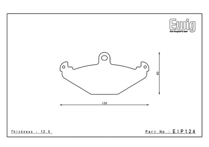 EIP124 ENDLESS MX72 BRAKE PADS (REAR) (FOR ELISE (SERIES 1) 111S BASE GRADE (W/ OUT ALUMINUM ROTOR)/ELISE (SERIES 2) FRONT2POT/EXIGE (SERIES 2))