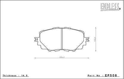 EP508 ENDLESS MX72 BRAKE PADS (FRONT) (W/ OUT BREMBO CALIPERS))