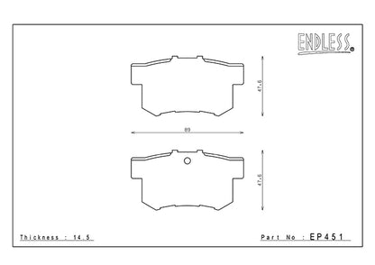 EP451 ENDLESS CCRG BRAKE PADS (REAR)