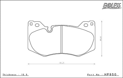 HP950[15.5MM] ENDLESS ME20 BRAKE PADS (FRONT) (FOR CORVETTE C8 Z51)