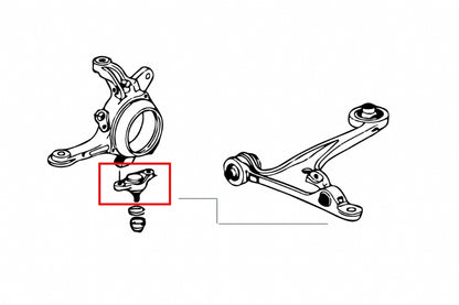 HAR-6997 HARDRACE FRONT LOWER BALL JOINT 6997 HONDA S2000 AP1 / AP2 1999-2009