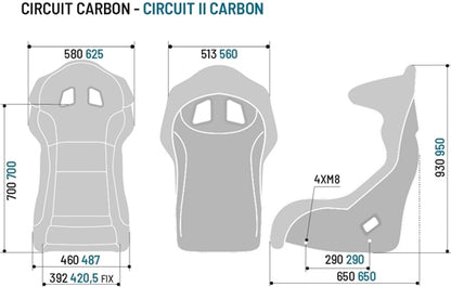 008019ZNR SPARCO SEAT CIRCUIT QRT CARBON